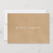 Rustic Baby shower Genderneutraal Stork Gold Star Bedankkaart (Achterkant)