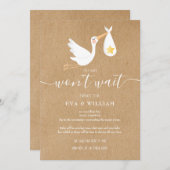 Rustic Baby shower Sprinkle Cancellation Kaart (Voorkant / Achterkant)