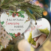 Rustic Baby's 1st Christmas Milestone Photo