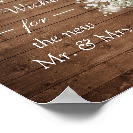 Rustic Baby's borstlampjes Teken goed Poster (Hoek)