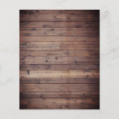 Rustic Baby's Breath Barn Wood Bridal Bingo Kaarte (Achterkant)