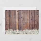 Rustic Baby's Breath Blue Hydrangea Vrijgezellenfe Kaart (Achterkant)