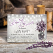 Rustic Baby's Breath Lavender Floral Vrijgezellenf Kaart