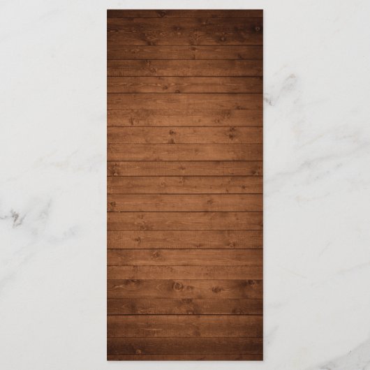 Rustic Baby's Breath Lights Menu Mariage (Dos)