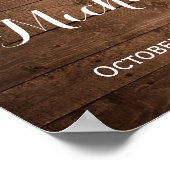 Rustic Baby's Breath Mason Jar Lights Wedding Sign Poster (Hoek)