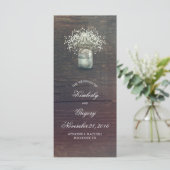 Rustic Baby's Breath Mason Jar programmes de maria (Debout devant)