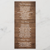 Rustic Baby's Breath Mason Jar Wedding Program Programma (Achterkant)