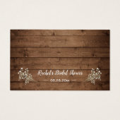 Rustic Baby's Breath Recipe voor bruid-to-be Kaart (Achterkant)