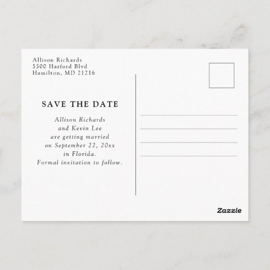 Rustic Baby's Breath & String Lights Bewaar de dat Briefkaart (Achterkant)