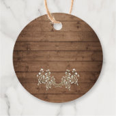 Rustic Baby's Breath String Lights Hartelijk dank Bedankjes Labels (Achterkant)