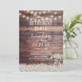 Rustic Baby's Breath String Lights Retirement Kaart (Staand voorkant)