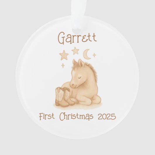 Rustic Baby's First Christmas Photo Keepsake (devant)