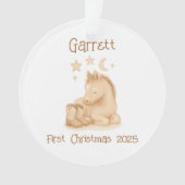Rustic Baby's First Christmas Photo Keepsake Ornament (voorkant)
