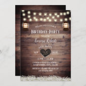 Rustic Baby's Lantern Birthday Kaart (Voorkant / Achterkant)