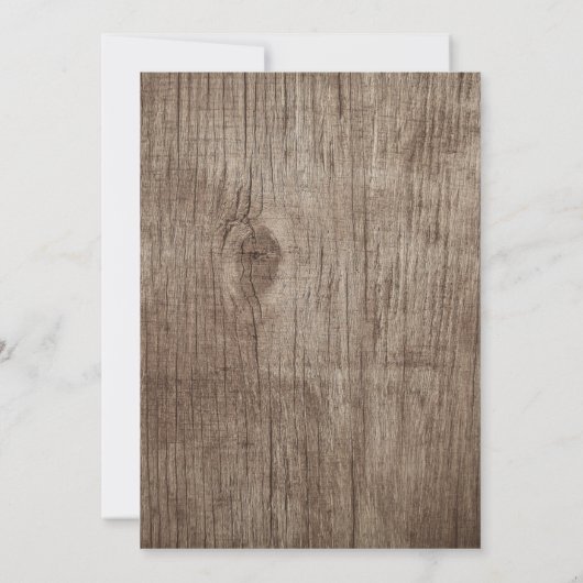 Rustic Baby's Vrijgezellenfeest met adem & String Kaart (Achterkant)