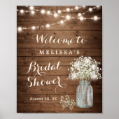Rustic Baby's Vrijgezellenfeest met de ringbandlam Poster (Voorkant)