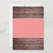 Rustic Backyard BBQ & Beer Birthday Party Kaart (Achterkant)