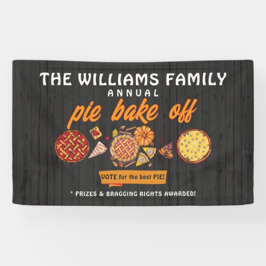 Rustic Bake Off B Family Pumpkin Pie Competition Spandoek (Horizontaal)