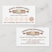 Rustic Bakery Koop vijf korting loyaal Visitekaartje (Voorkant / Achterkant)