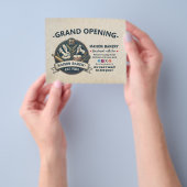 Rustic Bakery Store Pastry Desserts Grand Opening Flyer (Hand)