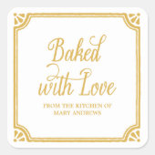 Rustic Baking | Vakantiegrankelende goederen Vierkante Sticker (Voorkant)