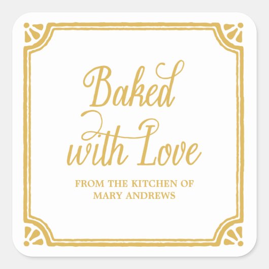 Rustic Baking | Vakantiegrankelende goederen Vierkante Sticker (Voorkant)