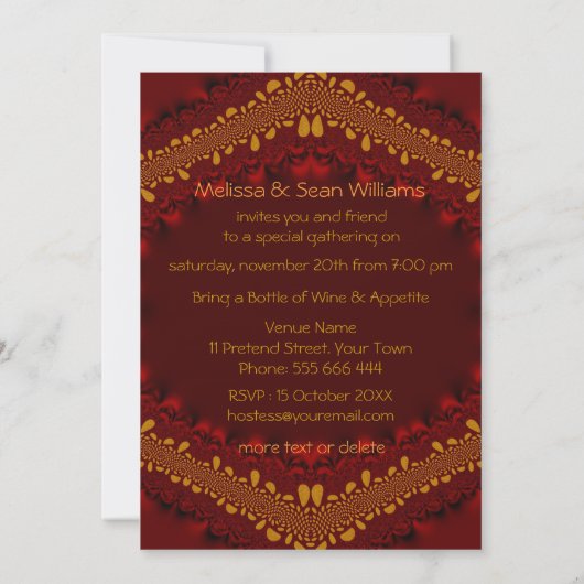 Rustic Bali Sparkle Dinner Party Invitations (Dos)