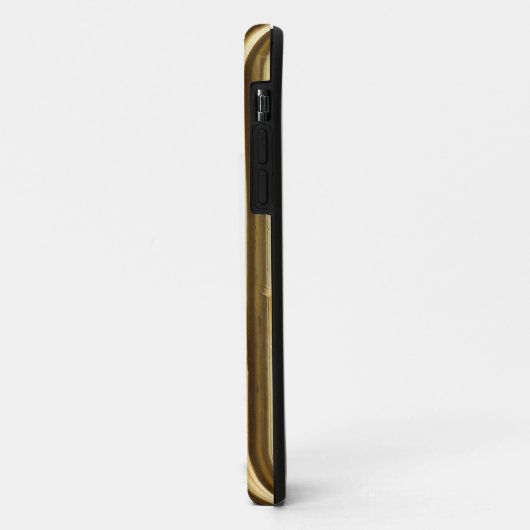 Rustic Bamboo Monogram Vertical Lines Pattern Case-Mate iPhone Case (Achterkant/links)