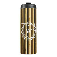 Rustic Bamboo Monogram Vertical Lines Pattern