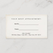 Rustic Barber Shop Scissors Appointment Afsprakenkaartje (Achterkant)