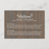 Rustic Bark Direction Card Informatiekaartje (Voorkant)