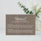 Rustic Bark Direction Card Informatiekaartje (Staand voorkant)