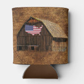 Rustic Barn American Flag Blikjeskoeler (Achterkant)