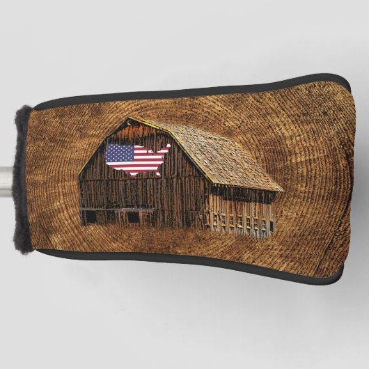 Rustic Barn American Flag Golfheadcover (Voorkant)