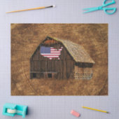 Rustic Barn American Flag Tissuepapier (Craft)