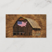 Rustic Barn American Flag Visitekaartje (Voorkant)