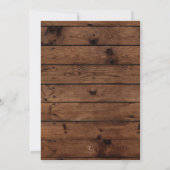 Rustic Barn Blue Roos Baby's Schatten de datum op Kaart (Achterkant)