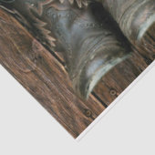 Rustic Barn Board Horse Cowboy Boots zonnebloemen Tissuepapier (Detail)