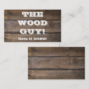 Rustic Barn Board Wood Worker Sign Carpenter Visitekaartje