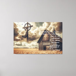 Rustic Barn Canvas Ik geloof nog steeds in Amazing Afdruk