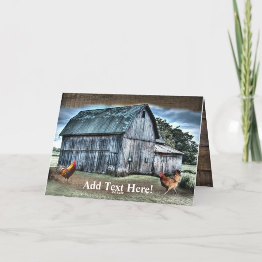 Rustic Barn Card Kaart (Achterkant)