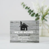 Rustic Barn Chimney We hebben de adreswijziging ve Aankondigingskaart (Staand voorkant)