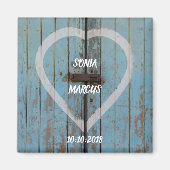 Rustic Barn deur bruiloft Magneet (Voorkant)