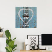 Rustic Barn deur bruiloft Poster (Thuiskantoor)