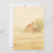 Rustic Barn Farmhouse Watercolor Wedding Kaart (Achterkant)