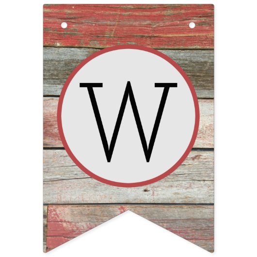 Rustic Barn Hearts We Got Hitched Wedding Vlaggetjes (Tweede vlag)