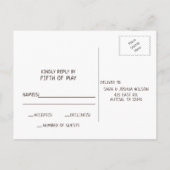 Rustic Barn Invitations de mariage bois rsvp Carte (Dos)