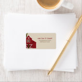 Rustic Barn Mariage Étiquettes de adresse (En situation)