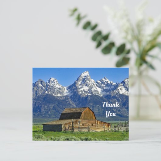 Rustic Barn Mountains Briefkaart (Staand voorkant)