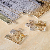 Rustic Barn Ohio. Kerstgroeten Legpuzzel (Zijkant)